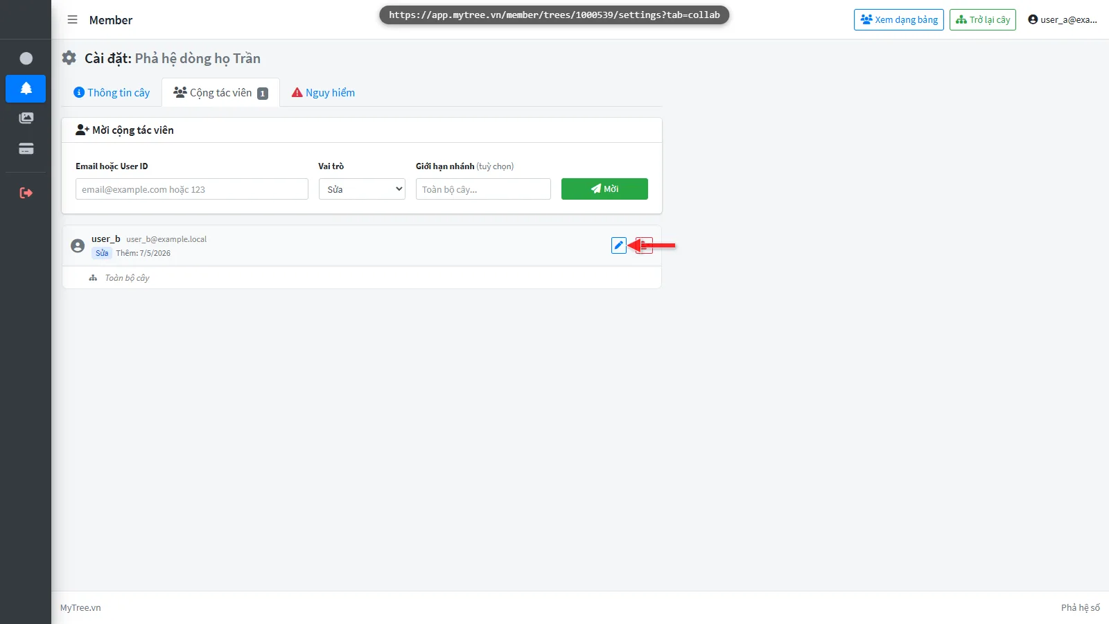 Giao diện MyTree 13